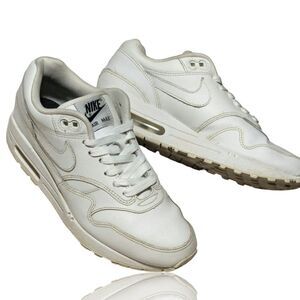 Nike Men's Air Max 90 Triple White Leather Running Shoes Sneakers Size 7